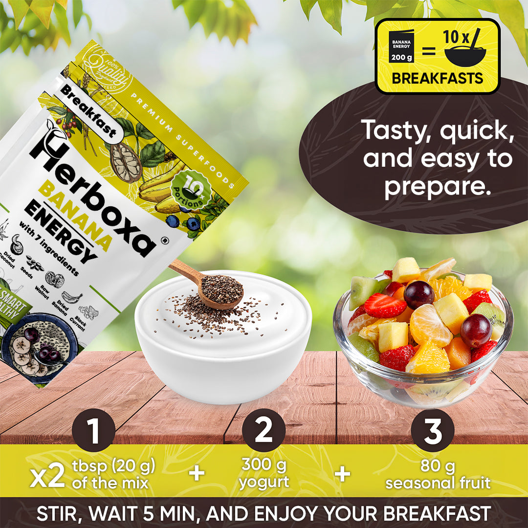 Banana Energy - healthy "fast food" breakfast mix