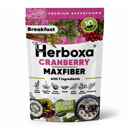 Cranberry Maxfiber - The High-Fiber Healthy "Fast Food" Breakfast
